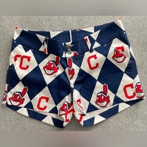 Loudmouth Women’s Size 2 Cleveland Indians Baseball Shorts/Pockets